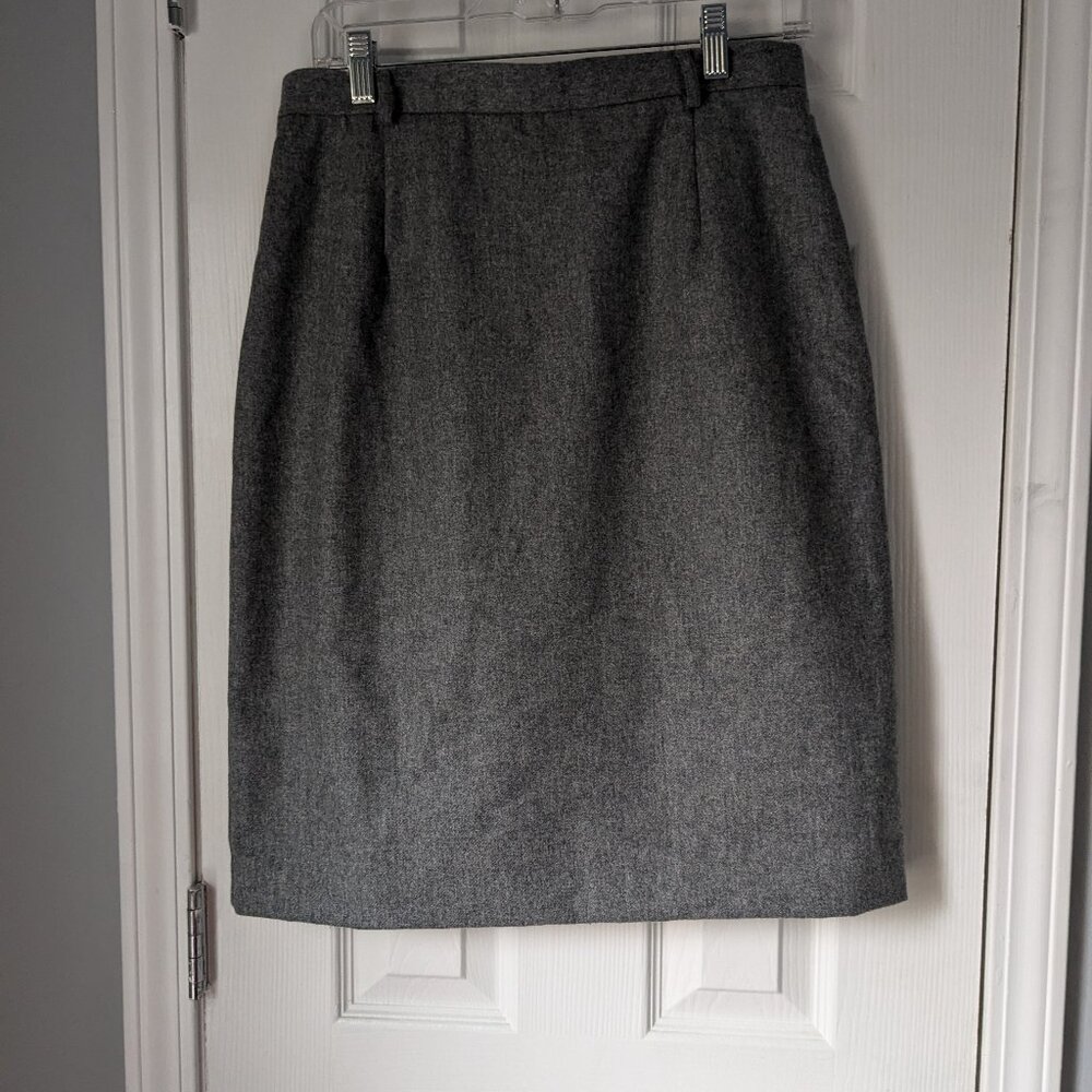 Worthington Wool Skirt, Gray, 100% Wool, Fully Lined, Size 12
